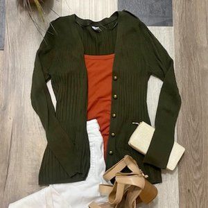 olive cardigan